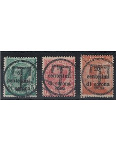 TRENTINO (BZ3) 1918-19 Trento and Trieste (overlay T) 3v us ©