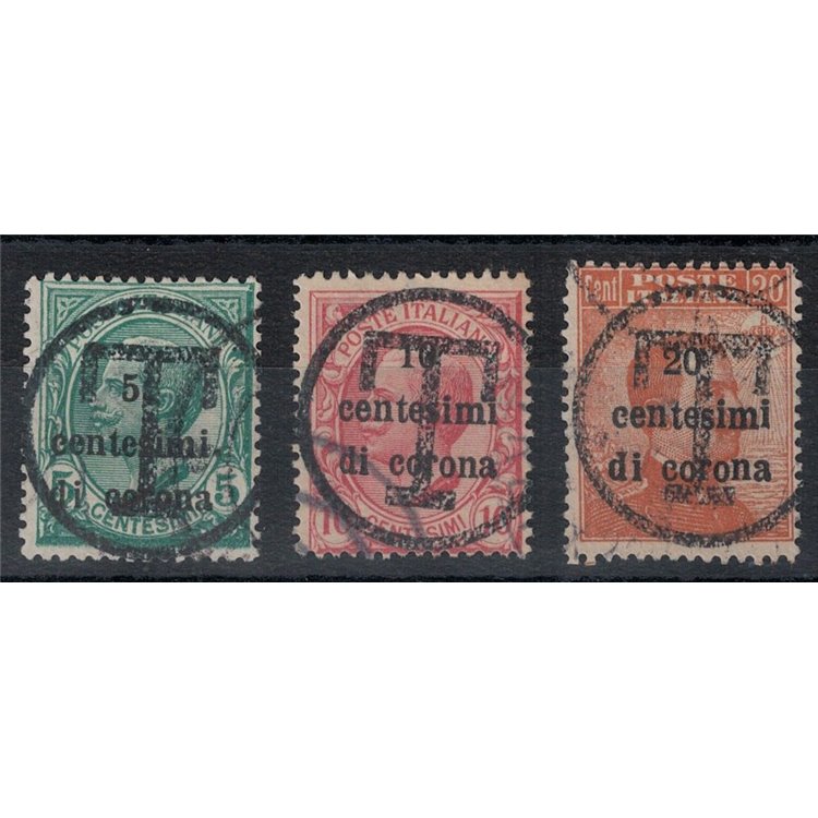 TRENTINO (BZ3) 1918-19 Trento and Trieste (overlay T) 3v us ©