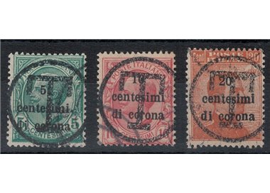 TRENTINO (BZ3) 1918-19 Trento and Trieste (overlay T) 3v us ©