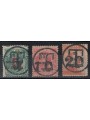 TRENTINO (BZ3) 1918-19 Trento e Trieste (soprast. T + cifra) 3v MNH** ©