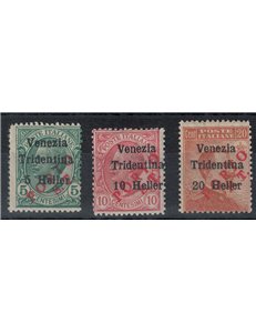 TRENTINO (BZ3) 1918-19 Venezia Tridentina (PORTO S.T.) 3v MNH** ©