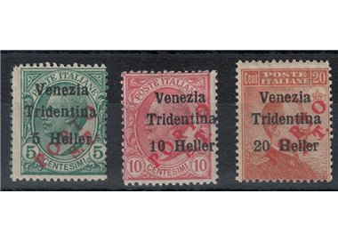 TRENTINO (BZ3) 1918-19 Venezia Tridentina (PORTO S.T.) 3v MNH** ©