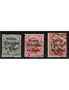 TRENTINO (BZ3) 1918-19 Venezia Tridentina (PORTO ST) 3v us ©