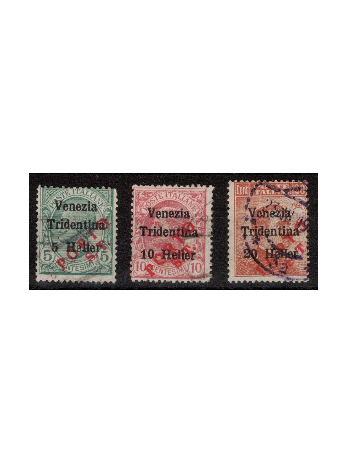 TRENTINO (BZ3) 1918-19 Venezia Tridentina (PORTO ST) 3v us ©