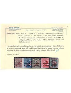 TRENTINO (BZ3) 1918-19 Trento e Trieste (PORTO S.T.) 11v MNH** ©