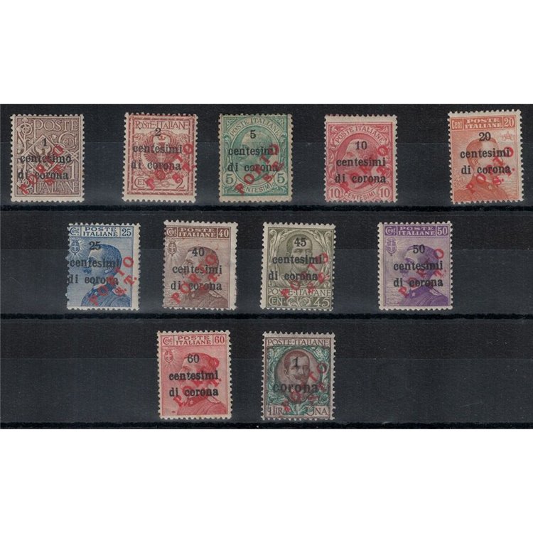 TRENTINO (BZ3) 1918-19 Trento and Trieste (PORTO ST) 11v MH* ©