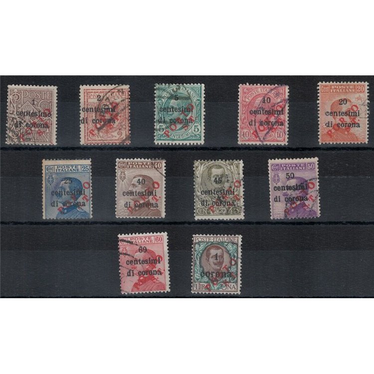 TRENTINO (BZ3) 1918-19 Trento and Trieste (PORTO ST) 11v us ©