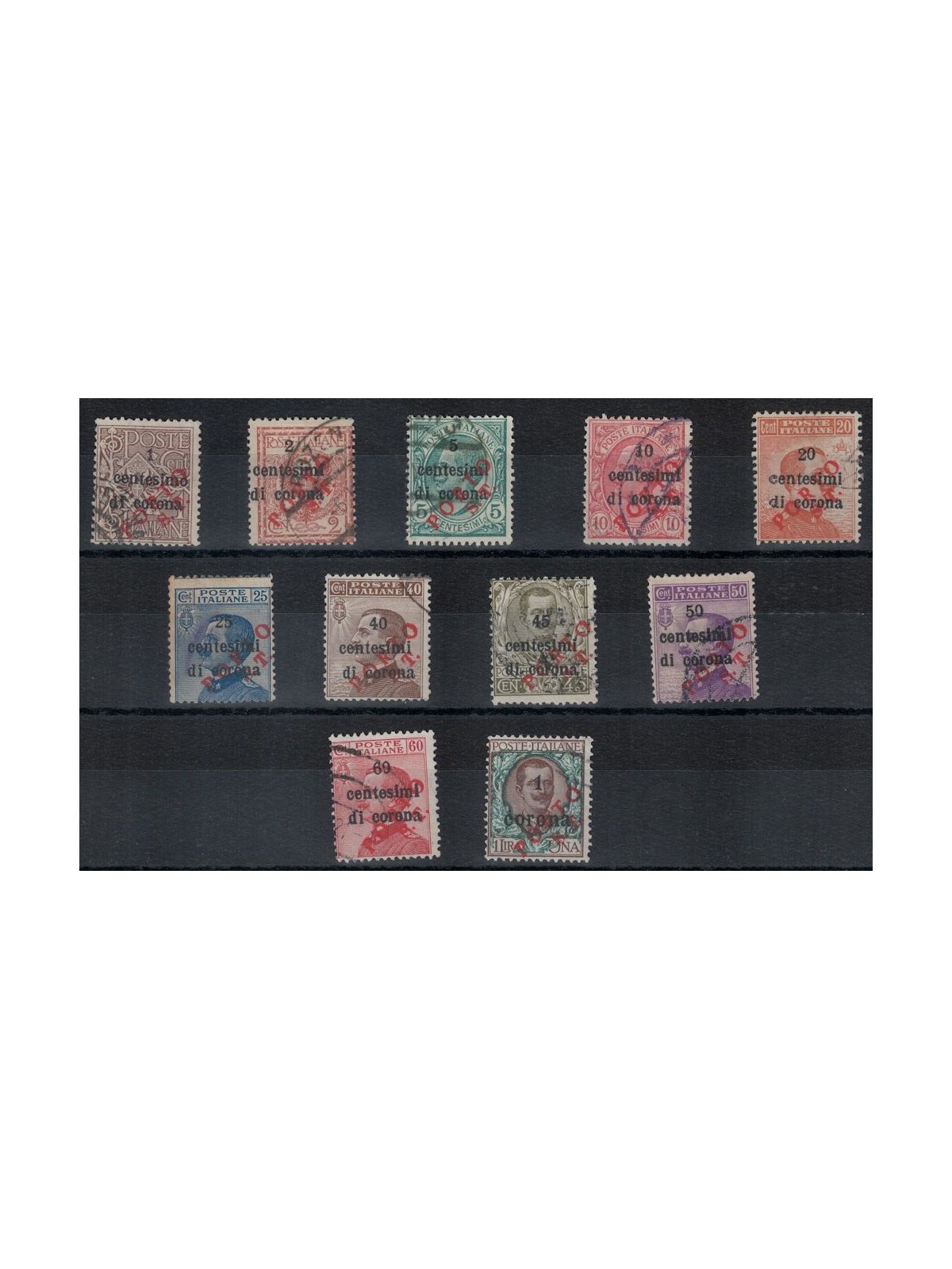 TRENTINO (BZ3) 1918-19 Trento and Trieste (PORTO ST) 11v us ©