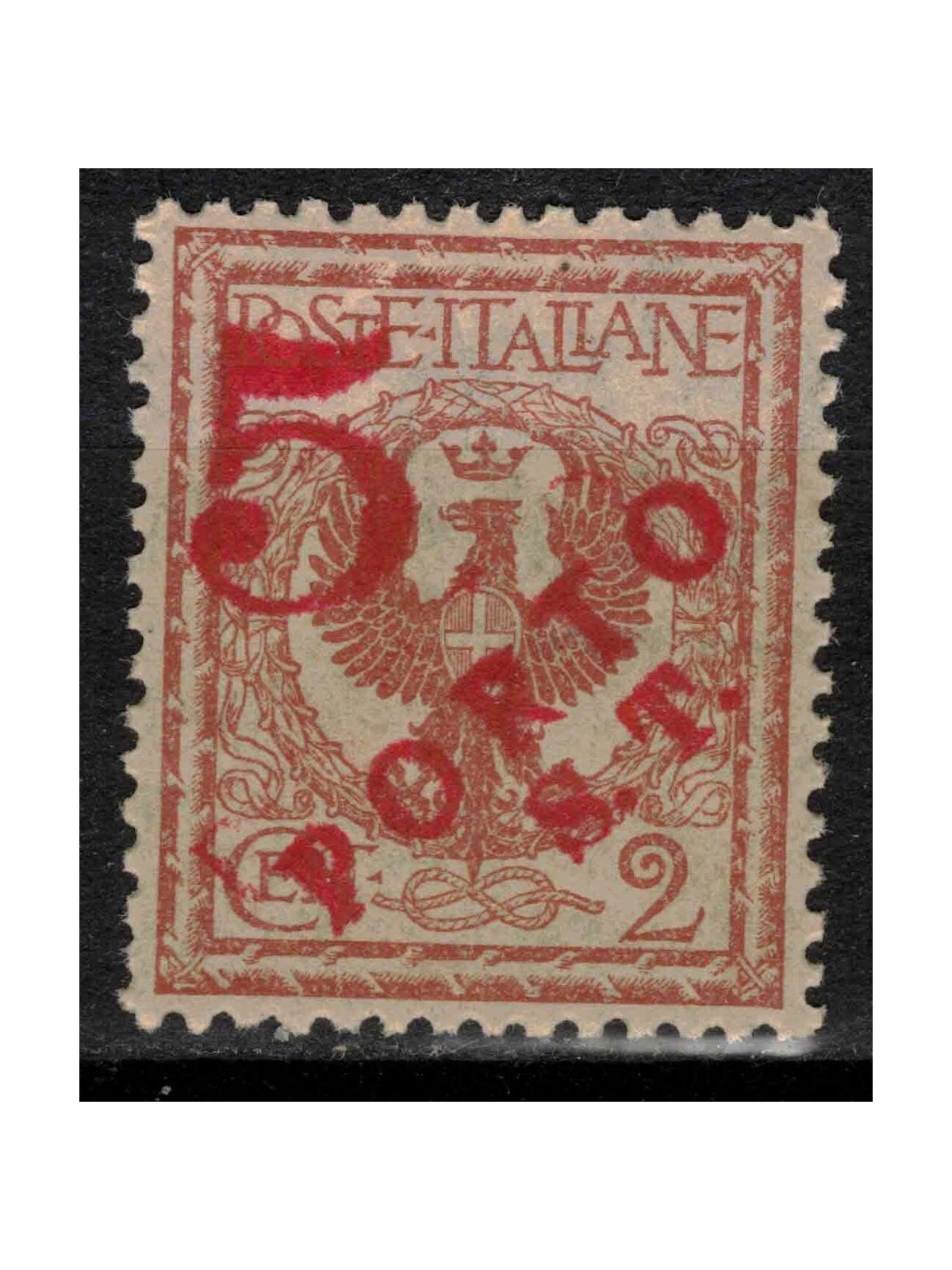 TRENTINO (BZ3) 1918-19 Floreale 2c (5 PORTO S.T. a mano) MNH** ©