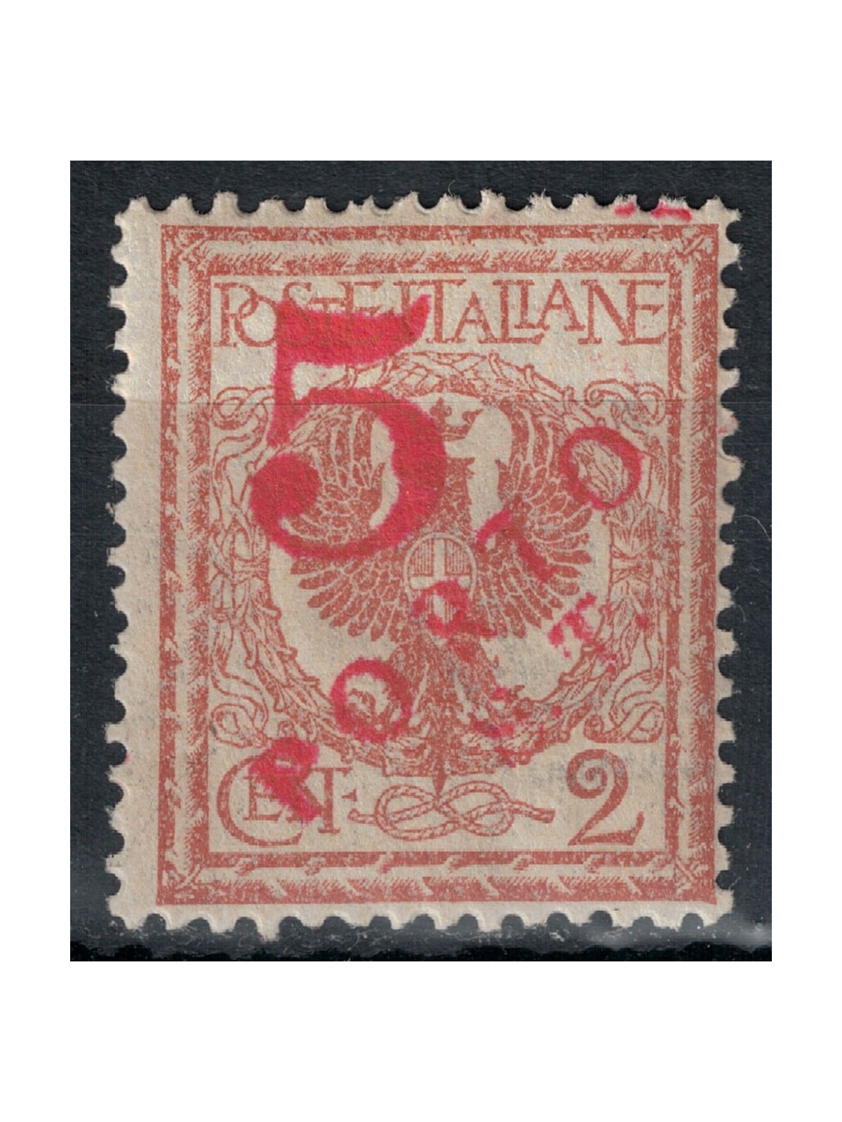 TRENTINO (BZ3) 1918-19 Floreale 2c (5 PORTO S.T. a mano) MH* ©