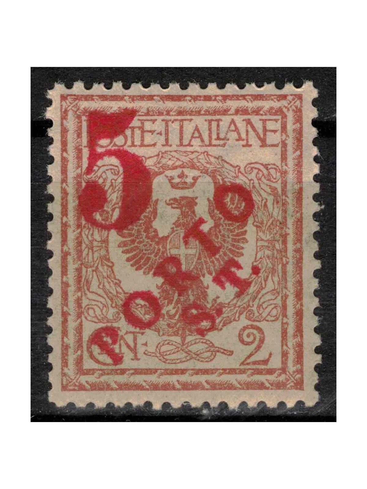 TRENTINO (BZ3) 1918-19 Floreale 2c (5 PORTO S.T. a macchina) MH* ©
