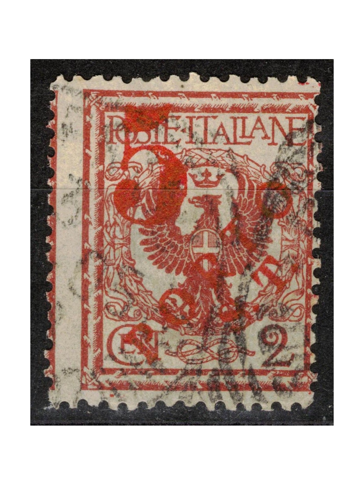 TRENTINO (BZ3) 1918-19 Floral 2c (5 PORTO ST machine-made) us ©