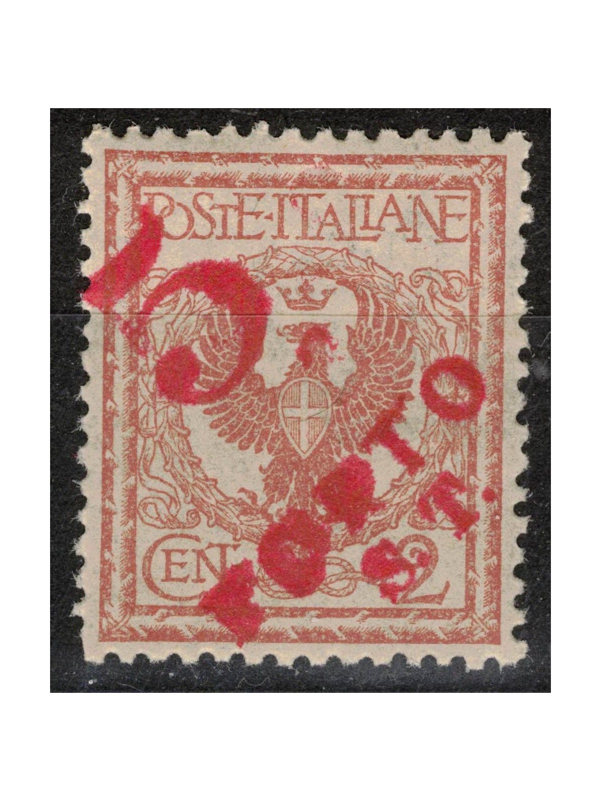 TRENTINO (BZ3) 1918-19 Floreale 2c (5 PORTO S.T. su 3 righe) MNH** ©
