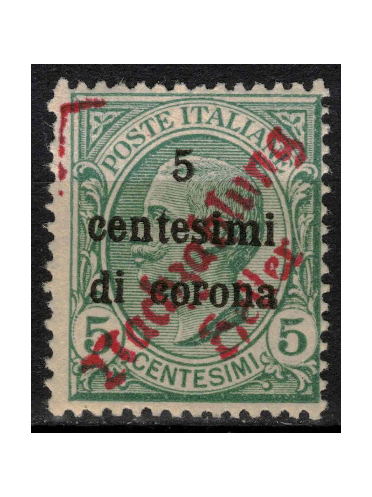 TRENTINO (TIROLO E LANA) 1919 5c su 5c verde MNH** ©