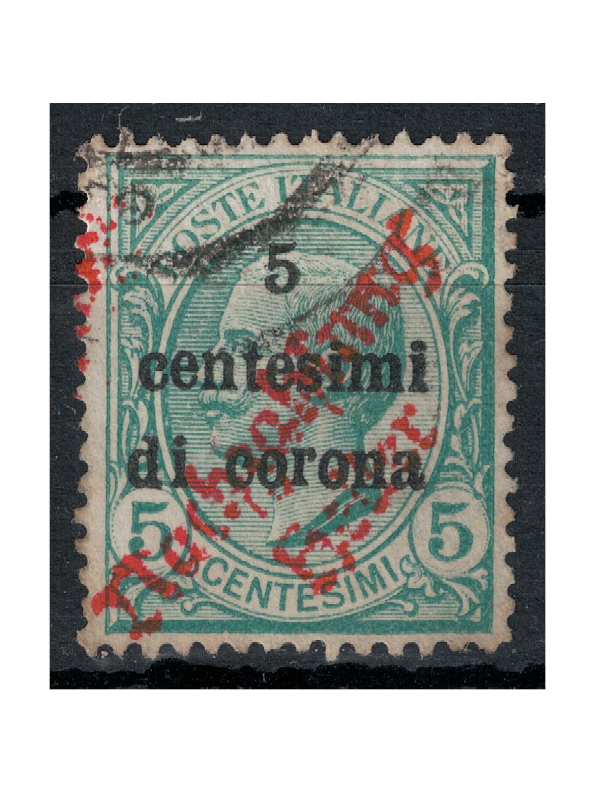 TRENTINO (TYROL AND WOOL) 1919 5c on 5c green us ©
