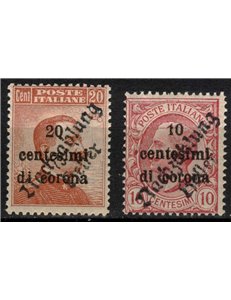 TRENTINO (TIROLO E LANA) 1919 10c rosa + 20c arancio 2v MNH** ©