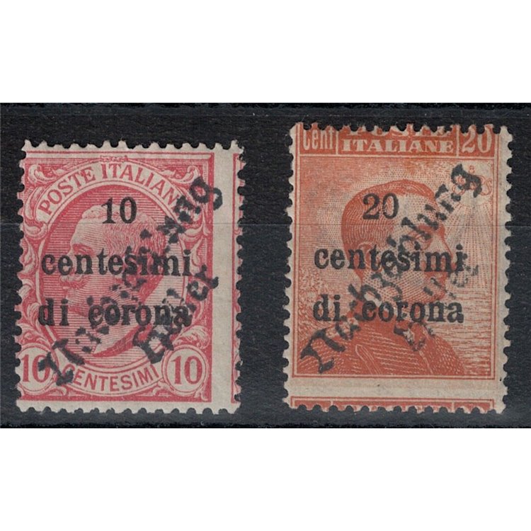 TRENTINO (TYROL AND WOOL) 1919 10c pink + 20c orange 2v MH* ©