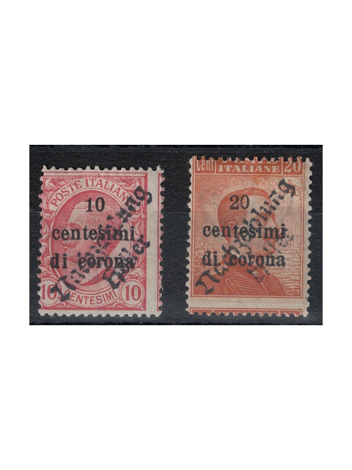 TRENTINO (TIROLO E LANA) 1919 10c rosa + 20c arancio 2v MH* ©