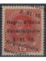 VENEZIA GIULIA 1918 Variety 15h brown red (double overst.) MH* ©