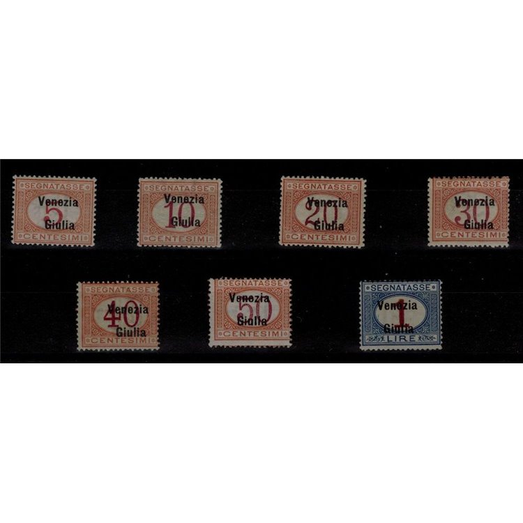 VENEZIA GIULIA 1918 Postage Due 7v MNH** ©