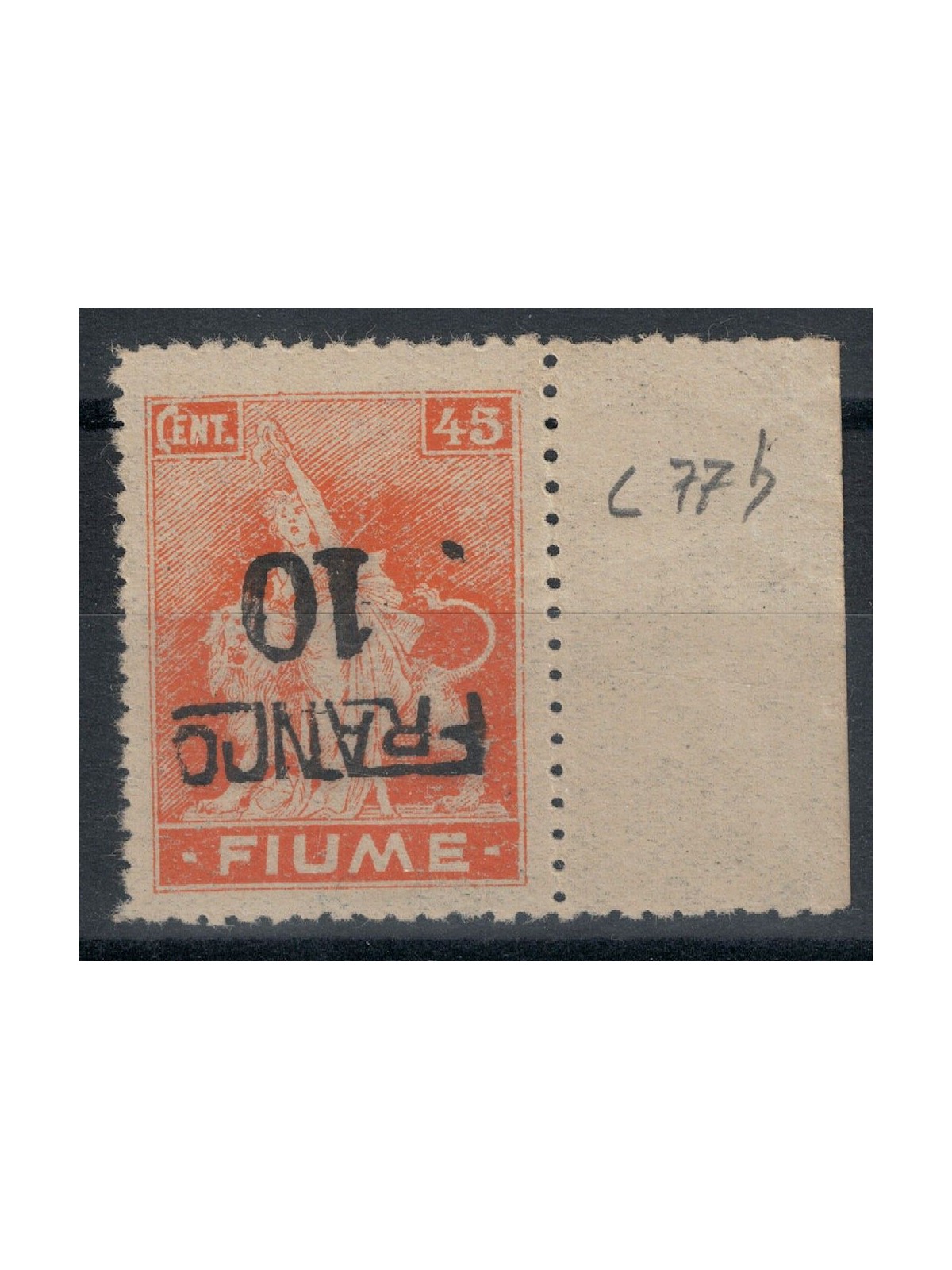 RIVER 1919 Variety 10c on 45c Allegories (upside down) MNH**