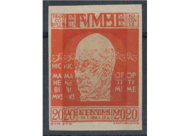 RIVER 1920 Variety 20c D'Annunzio (double print) MH*