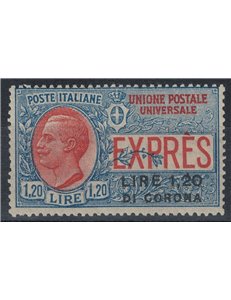 DALMAZIA 1922 Espresso (non emesso) MNH** ©