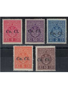 LUBIANA 1941 Segnatasse (Co.Ci.) 5v MNH**