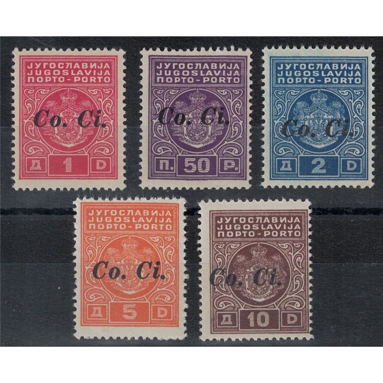 LJUBLJANA 1941 Postage Due (Co.Ci.) 5v MNH**