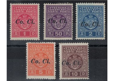 LJUBLJANA 1941 Postage Due (Co.Ci.) 5v MNH**