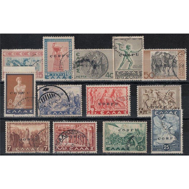 CORFU' (ITALIAN WEST) 1941 Various subjects 13v us ©