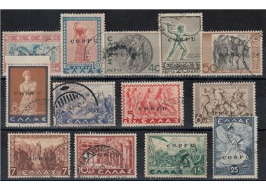CORFU' (OCC. ITALIANA) 1941 Soggetti vari 13v us ©