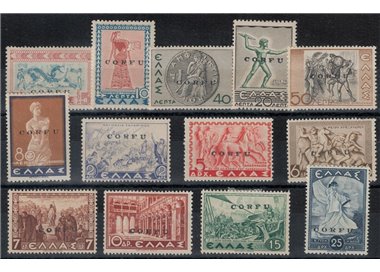CORFU' (ITALIAN WEST) 1941 Various subjects 13v MH* ©
