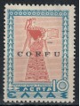 CORFU' (OCC. ITALIANA) 1941 10 lepta rosa e azzurro (TIPY) MH* ©