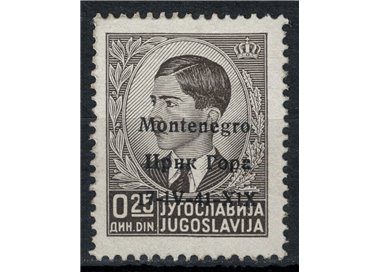 MONTENEGRO 1941 Variety 25p black (Црнк) MH* ©