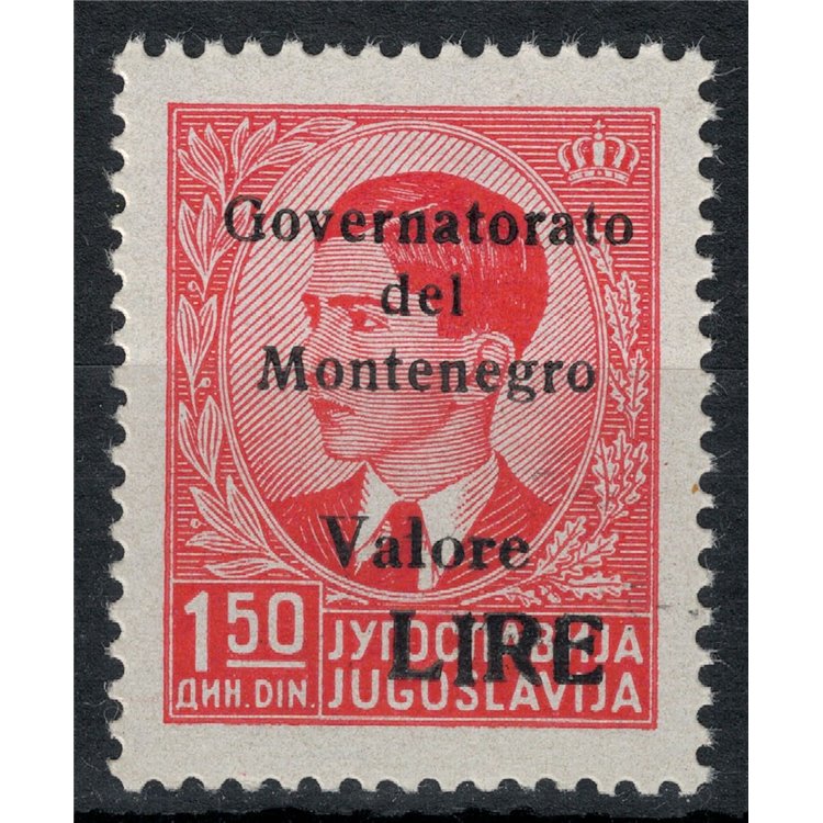 MONTENEGRO 1941 Governatorato 1,50d rosso MNH** ©