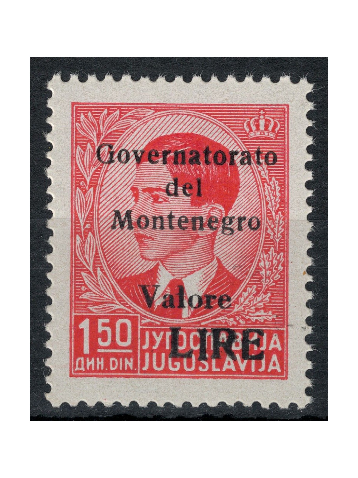 MONTENEGRO 1941 Governatorato 1,50d rosso MNH** ©
