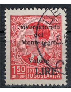 MONTENEGRO 1941 Governatorato 1,50d rosso us ©