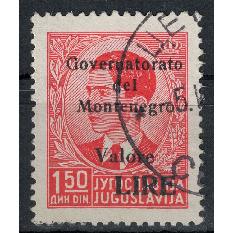MONTENEGRO 1941 Governatorato 1,50d rosso us ©