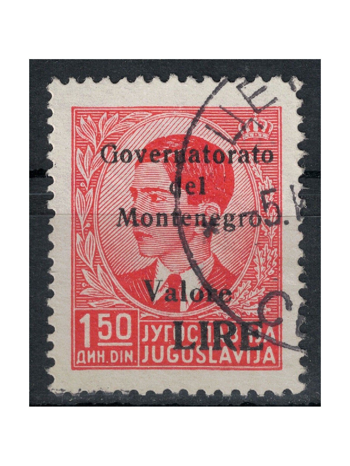 MONTENEGRO 1941 Governatorato 1,50d rosso us ©
