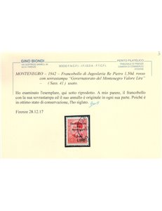 MONTENEGRO 1941 Governatorato 1,50d rosso us ©