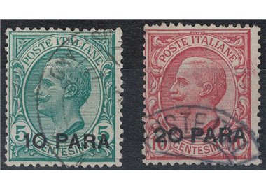 LEVANT (CONSTANTINOPLE) 1908 1st local printing 2v us ©