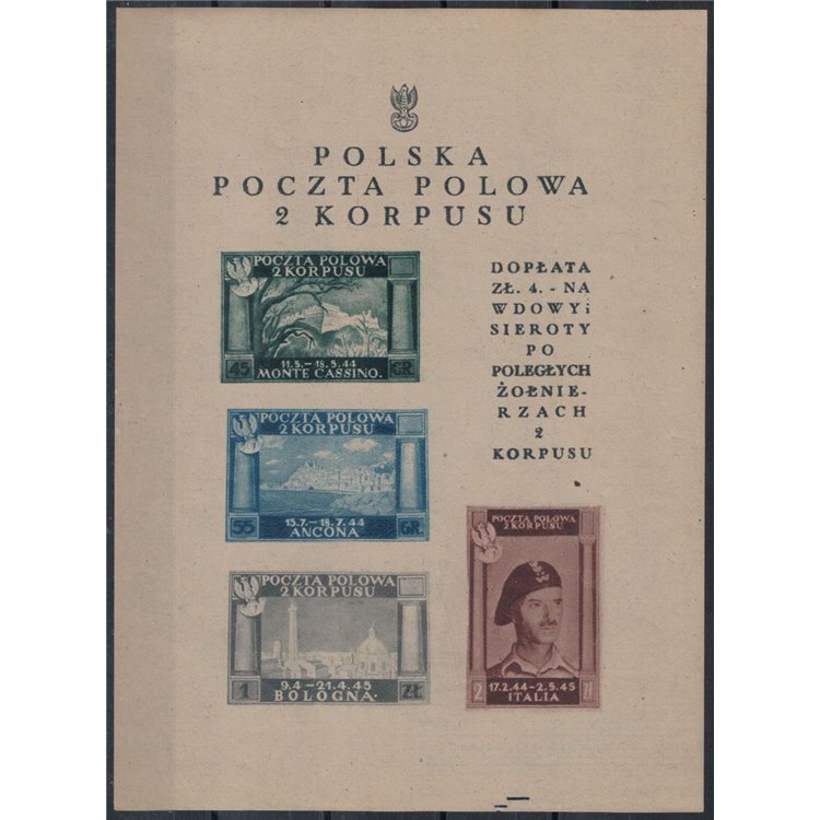 POLISH CORPS 1946 Polish victories in Italy s/s MNH**
