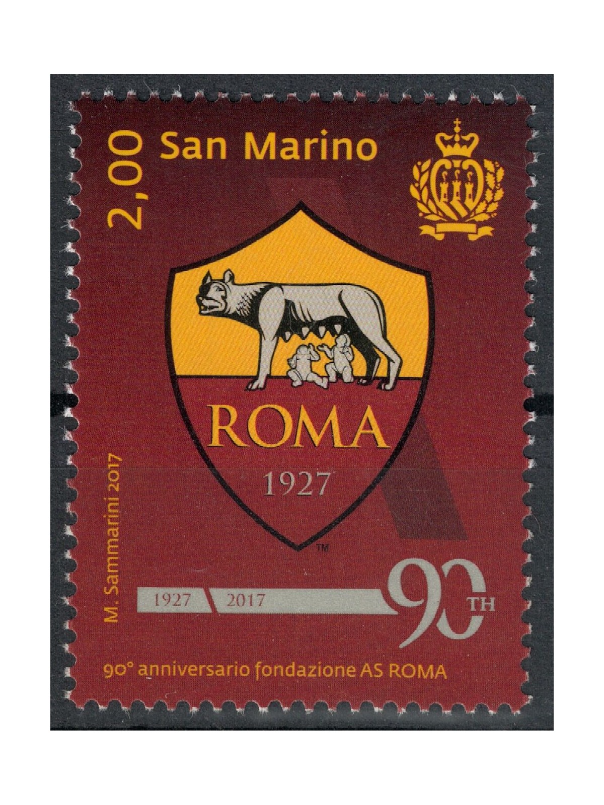 SAN MARINO 2017 AS Roma MNH**