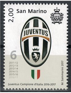 SAN MARINO 2017 Juventus Italian Champion MNH**