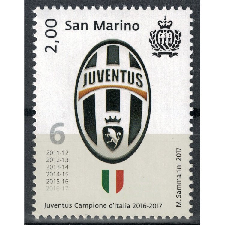 SAN MARINO 2017 Juventus Campione d'Italia MNH**