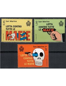 SAN MARINO 2017 Lotta contro le mafie 3v MNH**