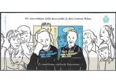 SAN MARINO 2017 Don Lorenzo Milani BF MNH**
