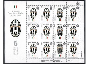 SAN MARINO 2017 Juventus Italian Champion m/s MNH**