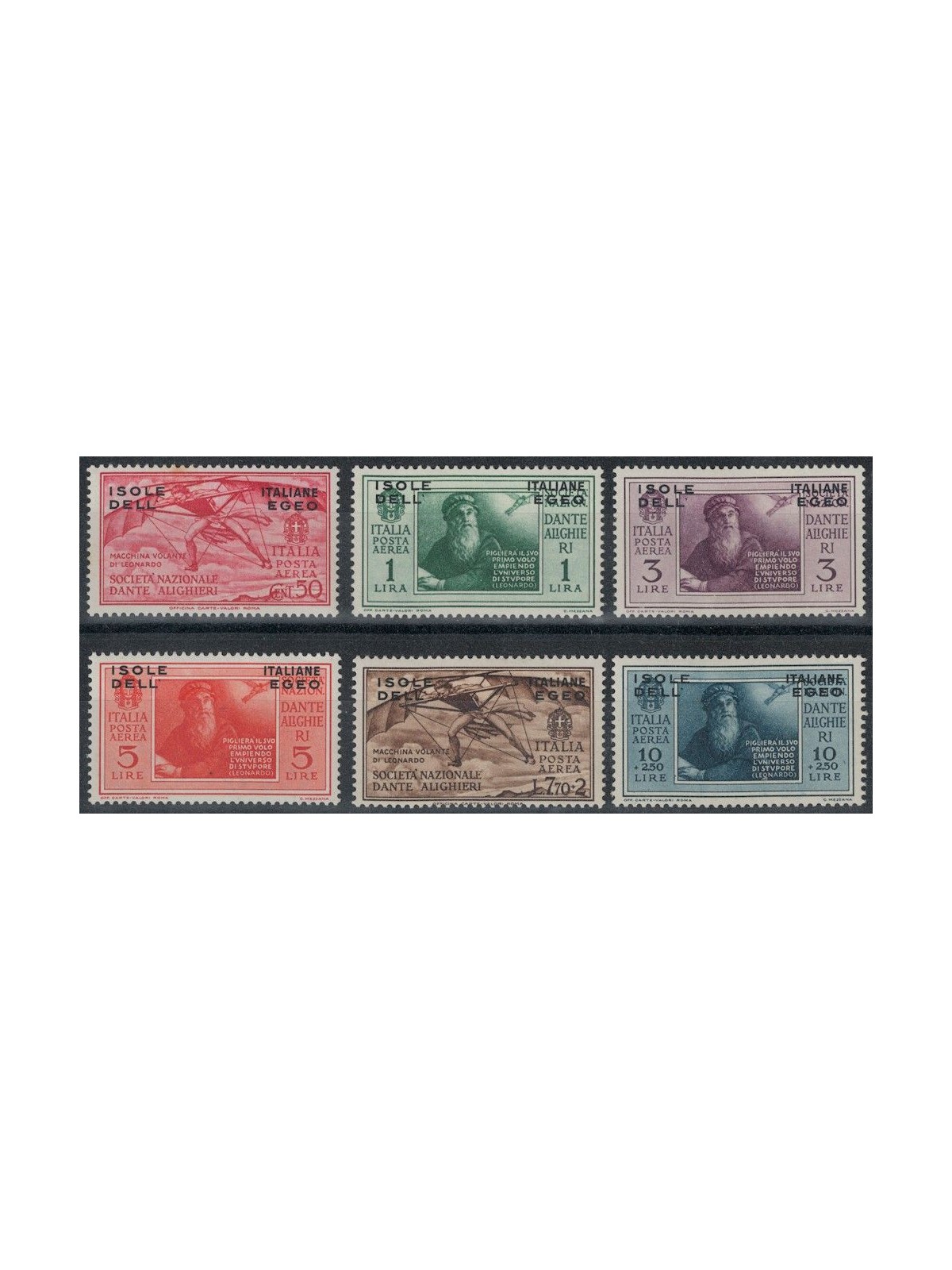 EGEO 1932 Dante Alighieri (airmail) 6v MH*